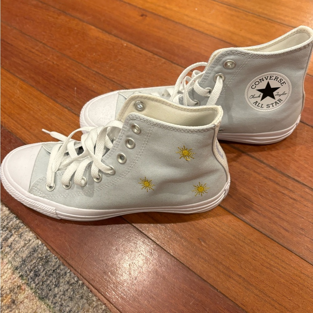 Custom light blue chuck 70 high tops